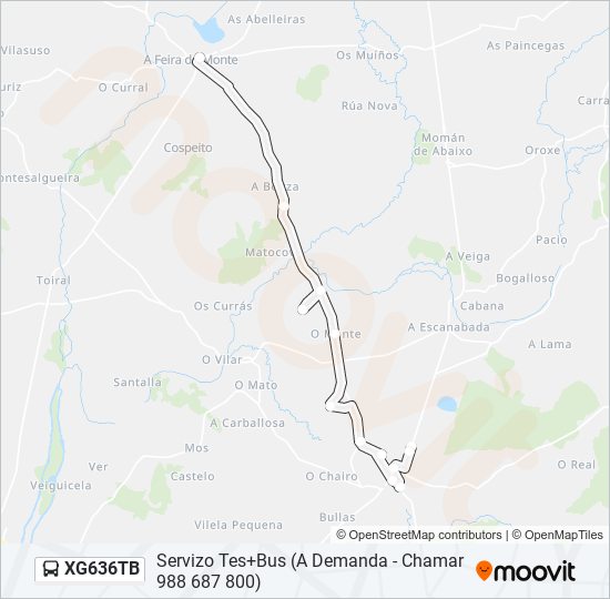 XG636TB bus Line Map