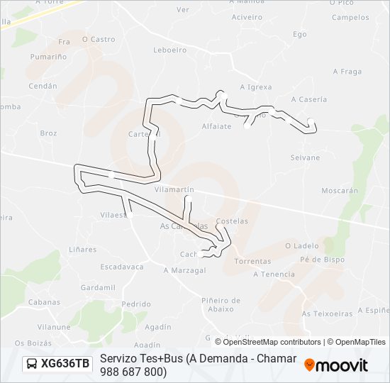 XG636TB bus Line Map