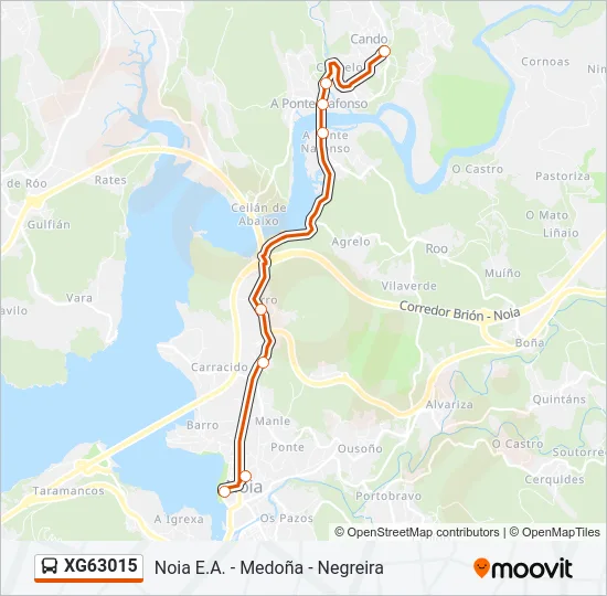 XG63015 Bus Line Map