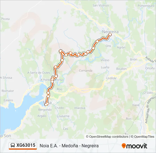 XG63015 Bus Line Map