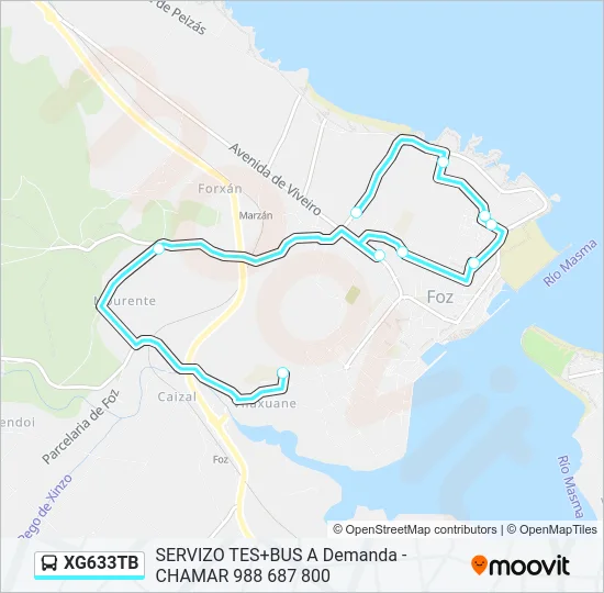 XG633TB Bus Line Map