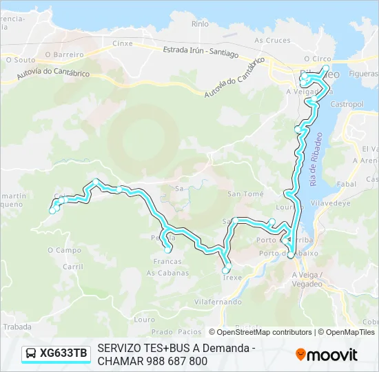 XG633TB Bus Line Map