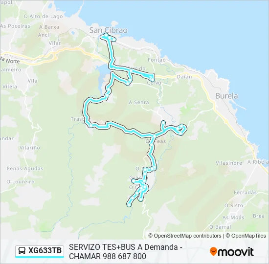 XG633TB Bus Line Map