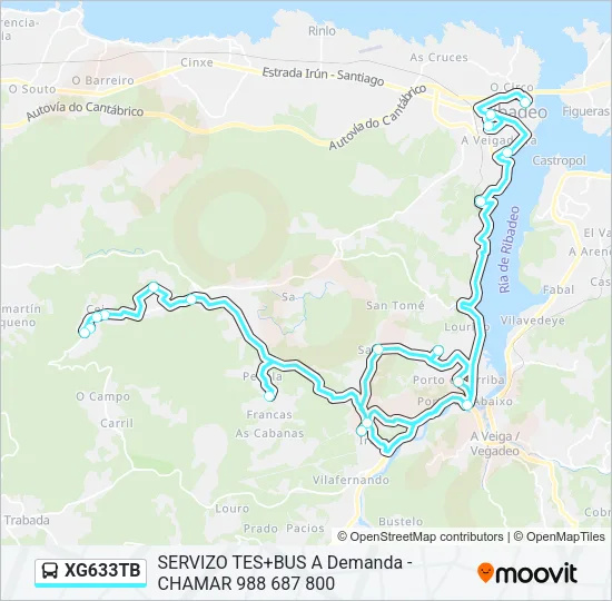 XG633TB Bus Line Map