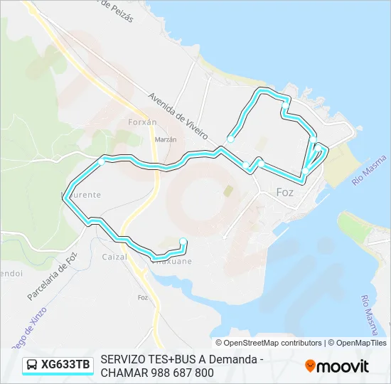 XG633TB Bus Line Map