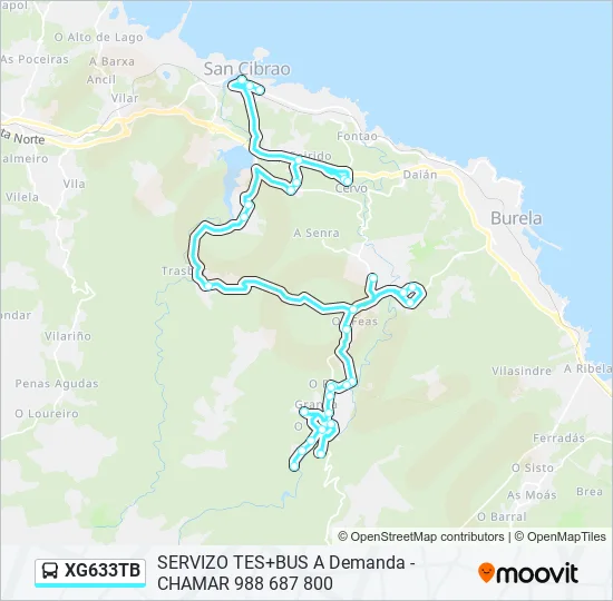 XG633TB Bus Line Map