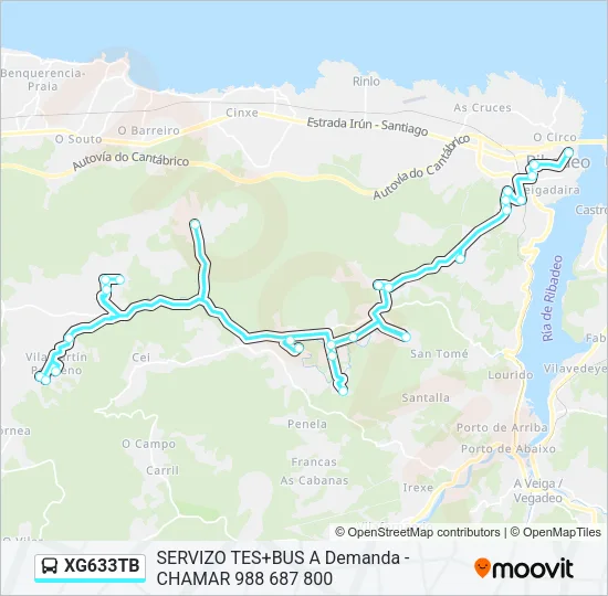 XG633TB Bus Line Map
