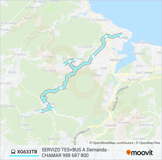 XG633TB Bus Line Map