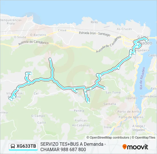 XG633TB Bus Line Map