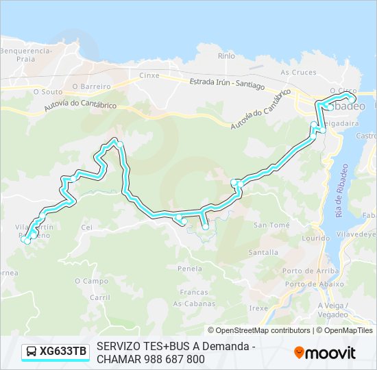 XG633TB bus Line Map