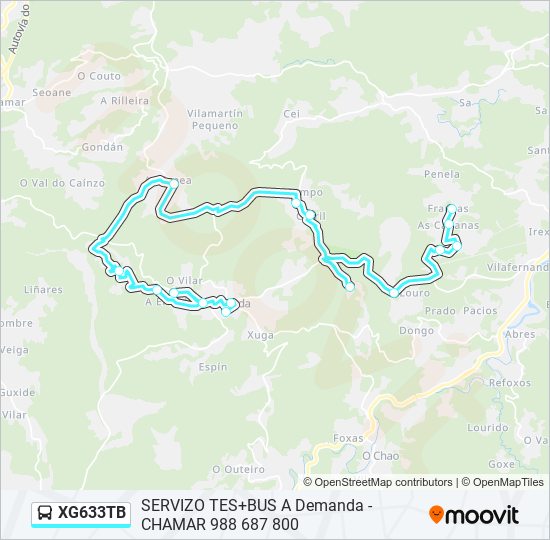 XG633TB bus Line Map