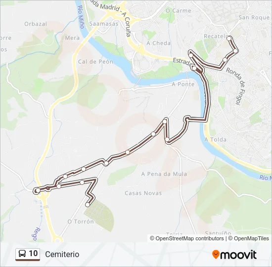 10 Bus Line Map