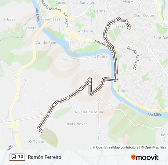 10 Bus Line Map