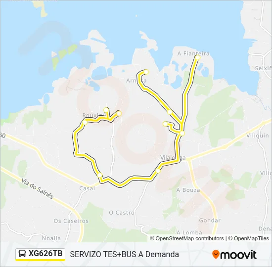 XG626TB Bus Line Map