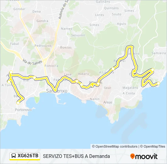 XG626TB Bus Line Map