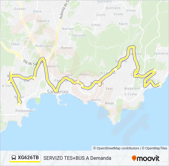 XG626TB Bus Line Map