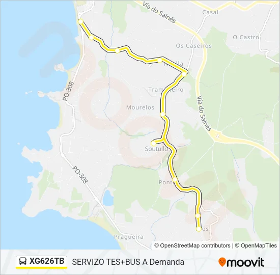 XG626TB Bus Line Map