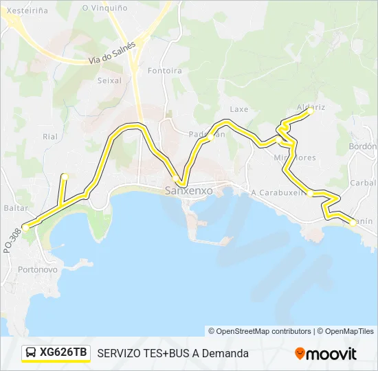 XG626TB Bus Line Map