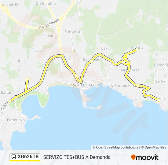 XG626TB Bus Line Map