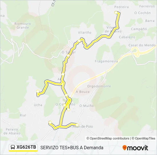 XG626TB Bus Line Map