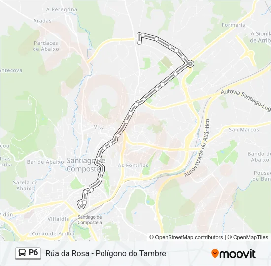 P6 Bus Line Map