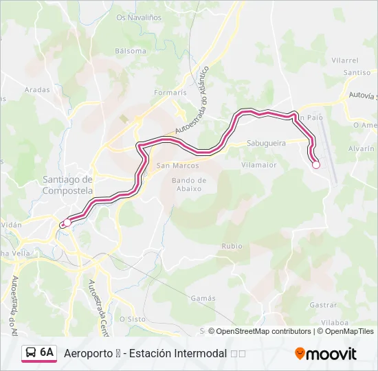 6A Bus Line Map