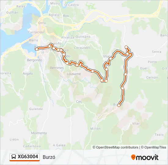 XG63004 Bus Line Map