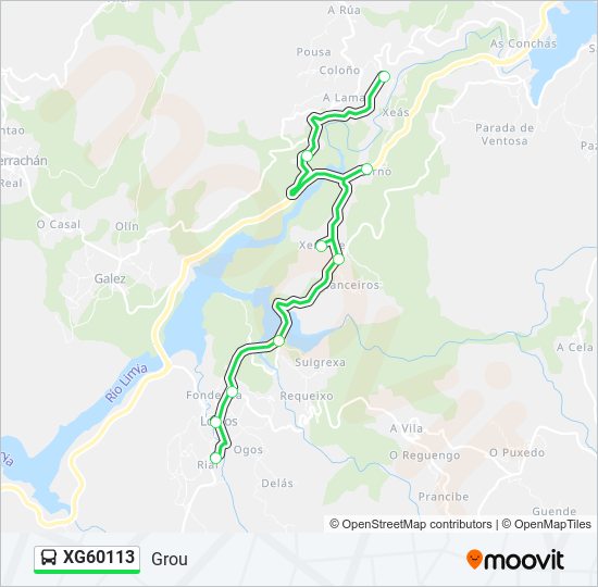 XG60113 bus Mapa de línia