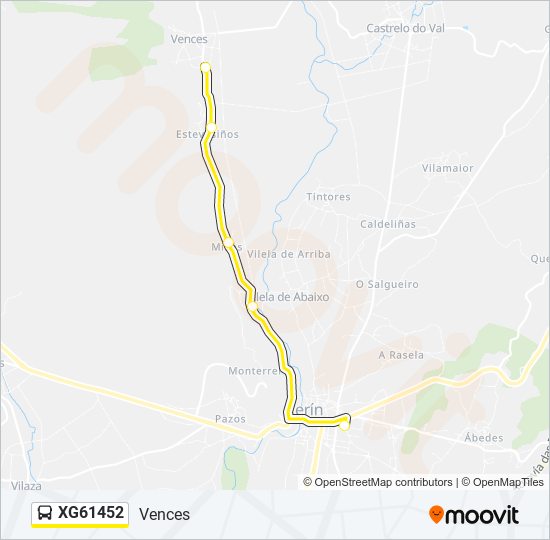 XG61452 bus Line Map