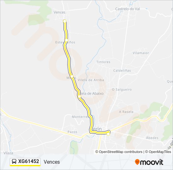 Mapa de XG61452 de autobús