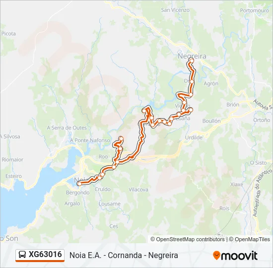 XG63016 Bus Line Map