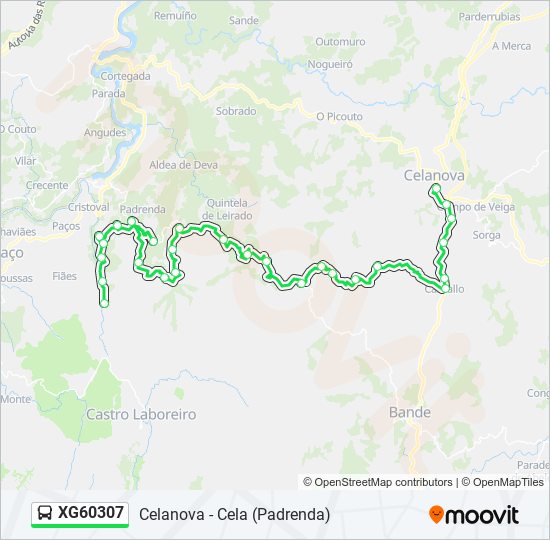 XG60307 bus Mapa de línia