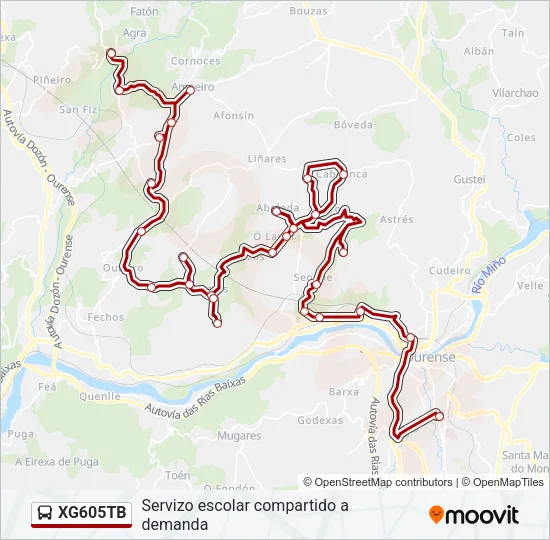 XG605TB Bus Line Map