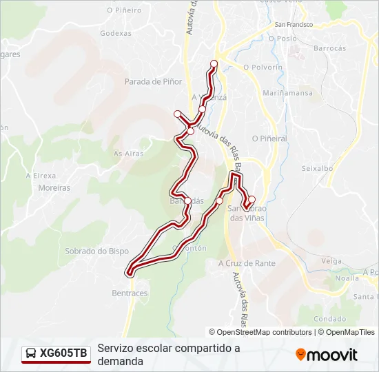 XG605TB Bus Line Map