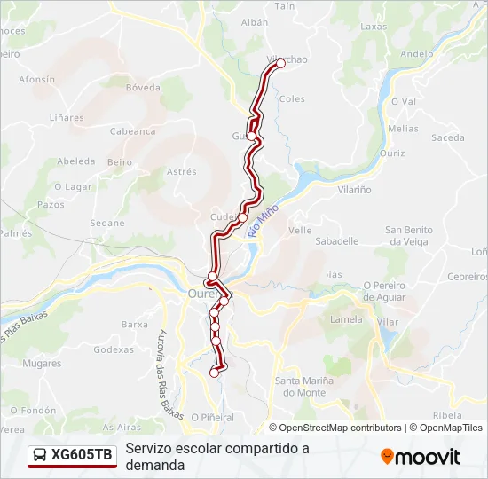 XG605TB Bus Line Map