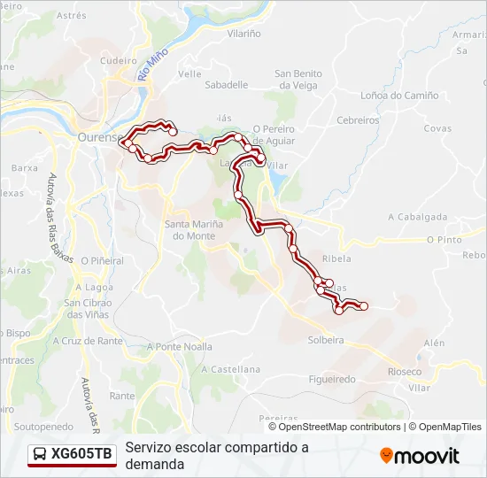 XG605TB Bus Line Map