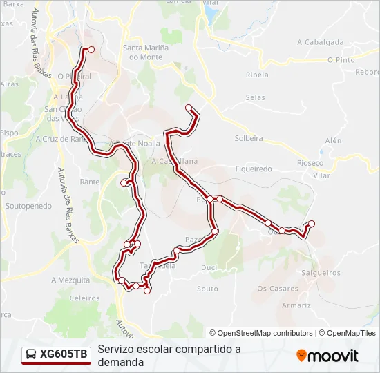 XG605TB Bus Line Map