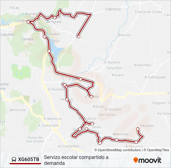 XG605TB Bus Line Map