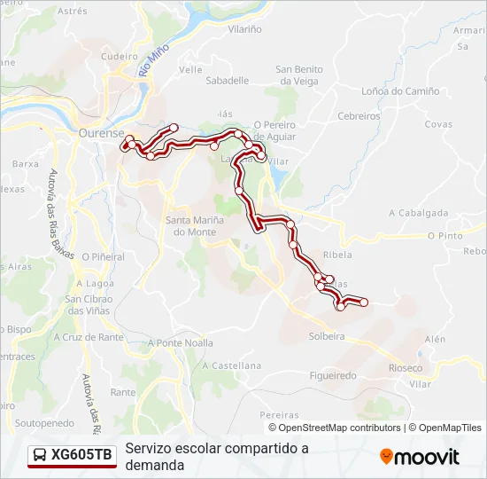 XG605TB Bus Line Map