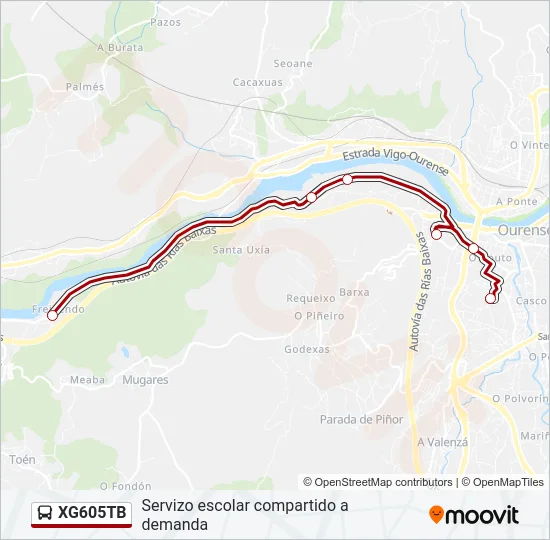 XG605TB Bus Line Map