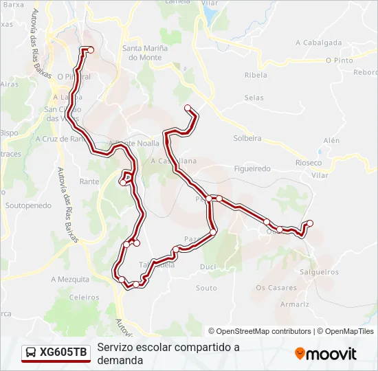 XG605TB Bus Line Map