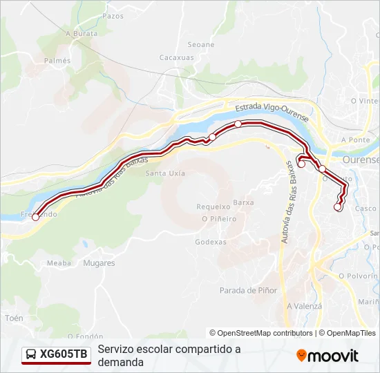 XG605TB Bus Line Map