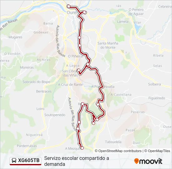 XG605TB Bus Line Map