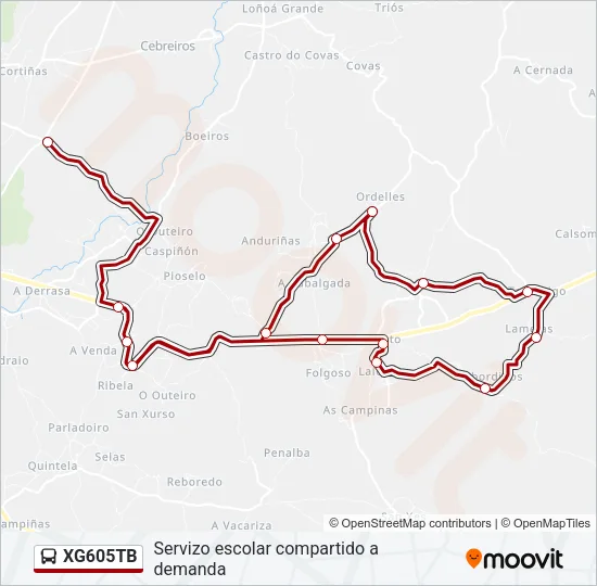 XG605TB Bus Line Map