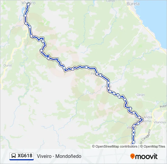 XG618 Bus Line Map