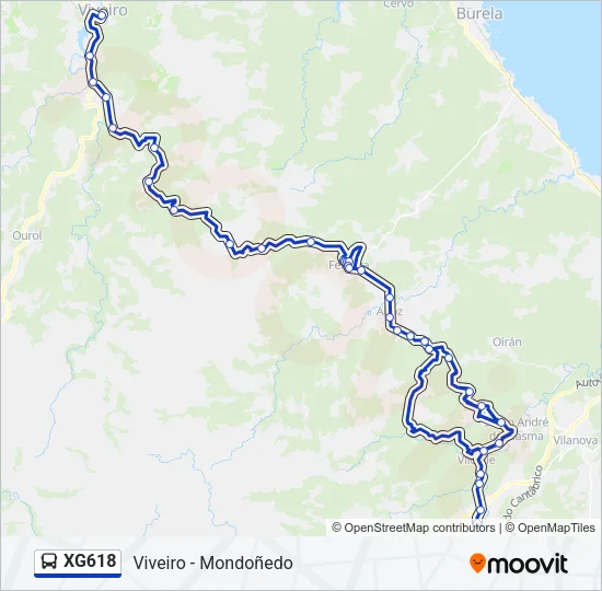 XG618 Bus Line Map