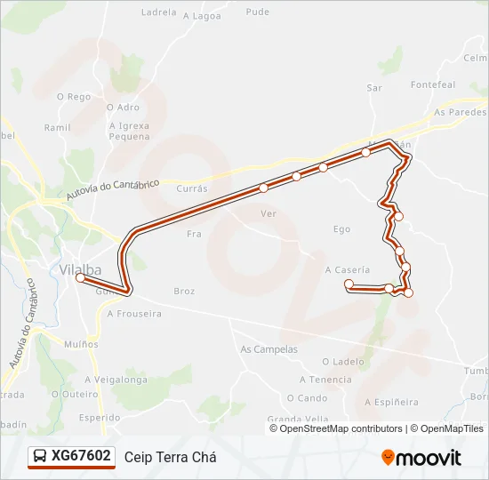XG67602 Bus Line Map