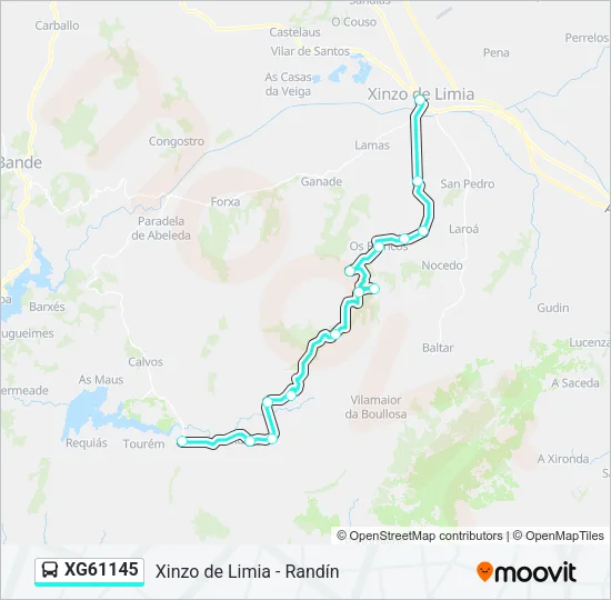 XG61145 Bus Line Map