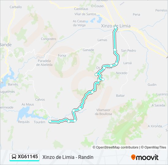 XG61145 bus Line Map