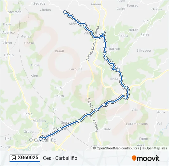 XG60025 Bus Line Map